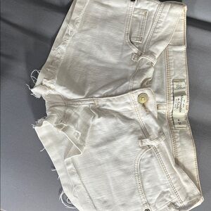 Abercrombie & Fitch Cream Jean Shorts
